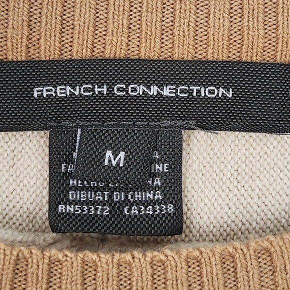 French Connection Size M Camel Tan Long Sleeve Sweater Dress - Picture 6 of 9